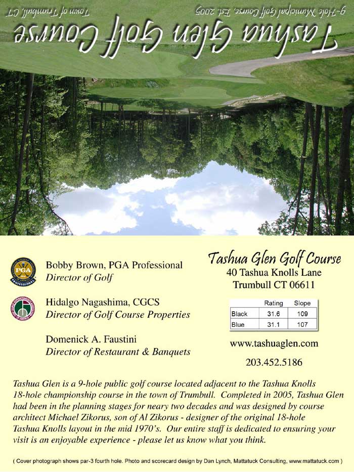 Score Card Tashua Knolls Golf Course